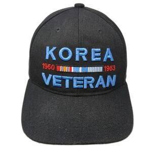 JWM Korea Veteran 1950 1953 Ribbon Black Baseball Cap One Size Hat Strapback